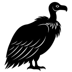 Big griffon vulture ‍flying vector silhouette (32)