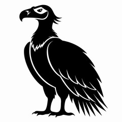 Big griffon vulture ‍flying vector silhouette (34)