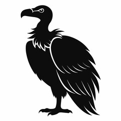 Big griffon vulture ‍flying vector silhouette (35)
