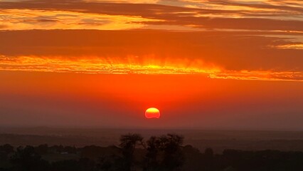 sunset over the mountains