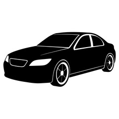 car silhouette illustration, silhouette vector isolated on a white background (17)