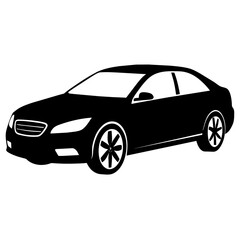 car silhouette illustration, silhouette vector isolated on a white background (27)