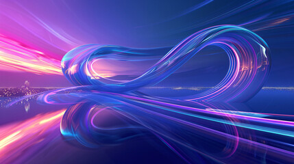 futuristic background in abstract Neon led lights and colorful motion elements.