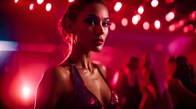 B&uuml;hnenshow mit T&auml;nzerin im Nachtclub