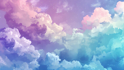 Obraz premium Rainbow cloud - 2