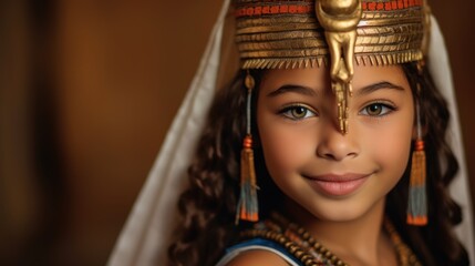 young woman in ancient egyptian costume