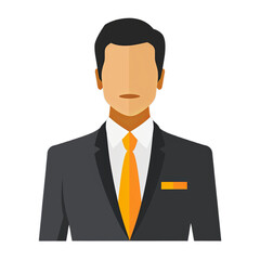 Businessman flat icon, PNG