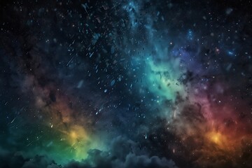 Obraz premium Abstract Starry night sky Cosmic Rain A Celestial Symphony