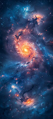 Fototapeta premium Galactic Splendor Stunning Wallpaper of the Cosmos
