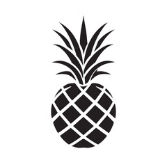 Pineapple in cartoon, doodle style . Image for t-shirt, web, mobile apps and ui. Isolated 2d vector illustration in logo, icon, sketch style, Eps 10, black and white. AI Generative