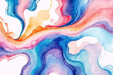 abstract background wave watercolor with a beautiful color combination with a painted canvas texture