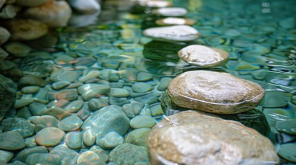 The trend of wellness travel is associated with the calming influence of smooth stones and clear water.