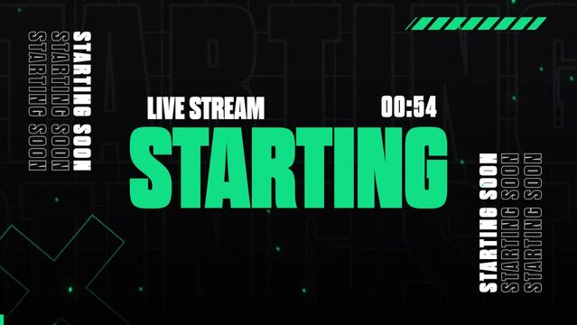 Live Streaming Starting Soon One Minute Countdown Animation