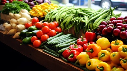Assortment of fresh vegetables and fruits