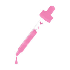 Isolated pink bottle dropper icon Vector illustration