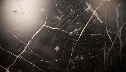 Grunge black scratched background, old film effect, distressed scary texture with space for your design