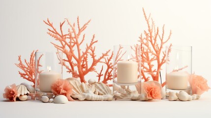 Bring the beauty of the ocean to your home with this stunning coral and seashell centerpiece. Perfect for adding a touch of coastal charm to any room.