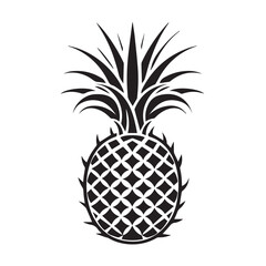 Pineapple in cartoon, doodle style . Image for t-shirt, web, mobile apps and ui. Isolated 2d vector illustration in logo, icon, sketch style, Eps 10, black and white. AI Generative