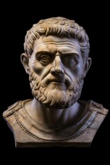 Obraz premium Detailed sculpture of an ancient philosopher