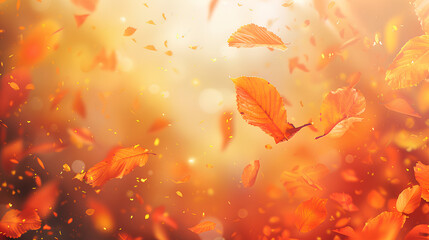 autumn leaves in the sun
