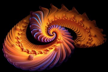 Vibrant fractal spiral pattern