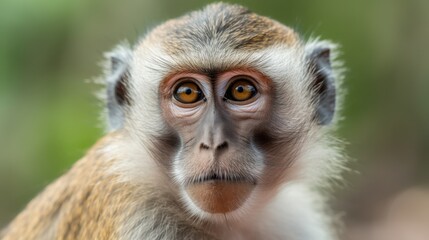 Fototapeta premium close-up portrait of a curious monkey