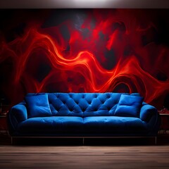 red sofa on black cushion comfort indoors luxury lounge object