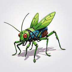 grasshopper isolated on white background