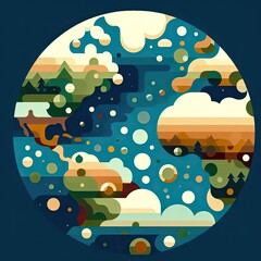 Mimimalist Earth with Generative AI.