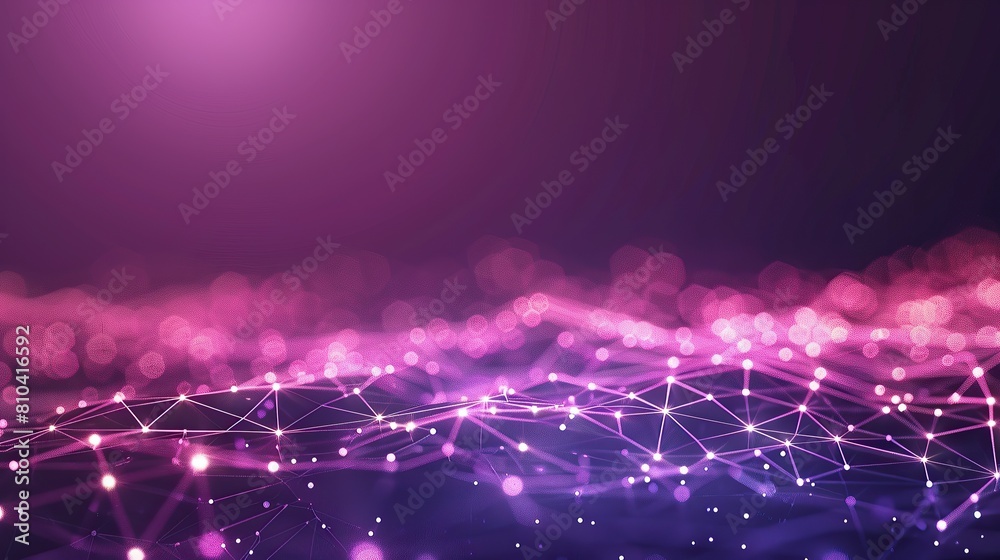 Poster a backdrop of soft glowing purple and pink connections forming a tranquil plexus pattern over a dark