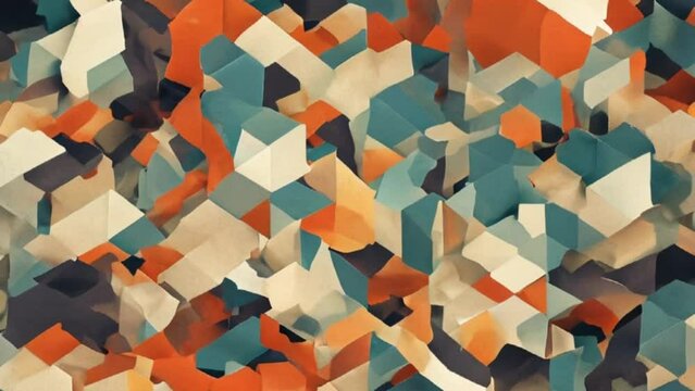 Abstract grunge bitmap background irregular geometric elements, motion