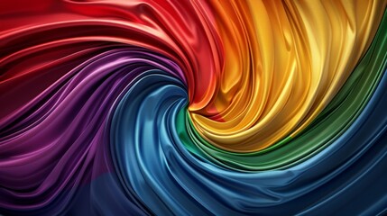 Fototapeta premium A colorful piece of fabric with a rainbow pattern
