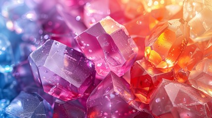 A bunch of colorful gems are piled on top of each other - Powered by Adobe