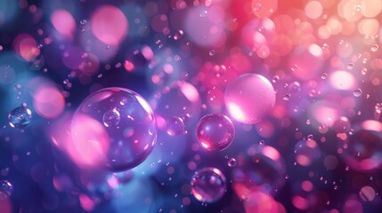 A colorful image of many small, round bubbles floating in the air - Powered by Adobe