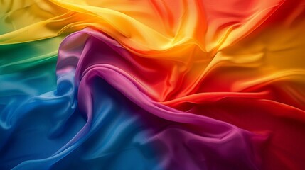 Obraz premium A colorful piece of fabric with a rainbow pattern