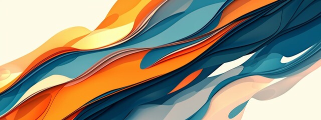 Abstract organic colorful paper cut overlapping paper waves texture background banner panorama illustration for webdesign or business,Abstract Organic Colorful Paper Cutouts Overlapping Paper Texture 