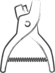 駅関連の筆書きイラスト　ノッチパンチャー