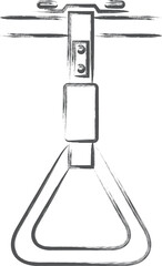 駅関連の筆書きイラスト　手摺