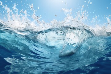 Obraz premium Clear Water Splashing in a Graceful Motion