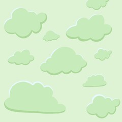 Green cloud background