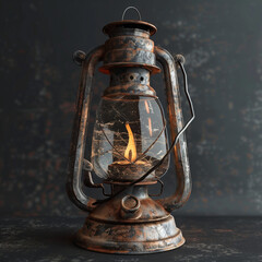 Glowing Vintage Lantern with Chaos Series Design for Nostalgic Illumination
