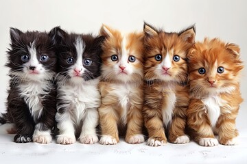 Big-Eyed Cuddly Creatures: Adorable Animal Clipart Collection with Soft Fur