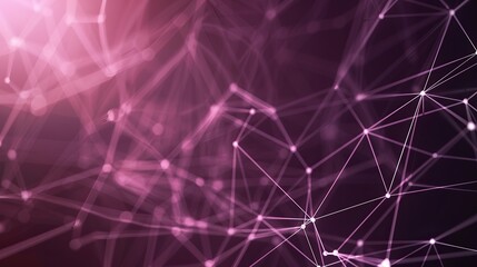 A sophisticated network of soft pink and lavender lines connecting light points on a dark background offering a tranquil plexus pattern with a designated space for text on the right