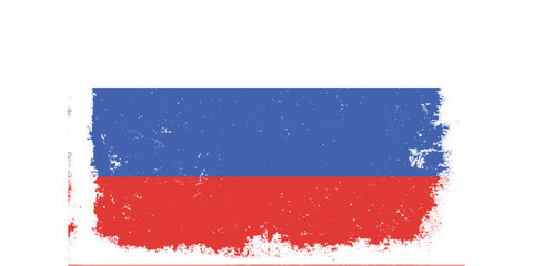 Flat design grunge Russia flag background