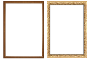 picture frame png  , Set of golden frames - Isolated transparent PNG background - Premium pen tool cutout