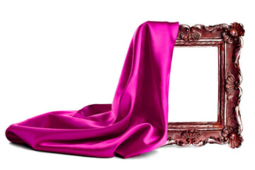 shoes and ribbon photo frame purple colour ,Isolated transparent PNG background - Premium pen tool cutout