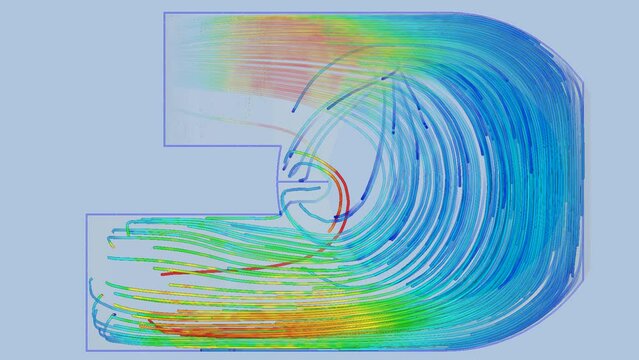 Industrial plenum airflow simulation - CFD simulation Computational fluid dynamics