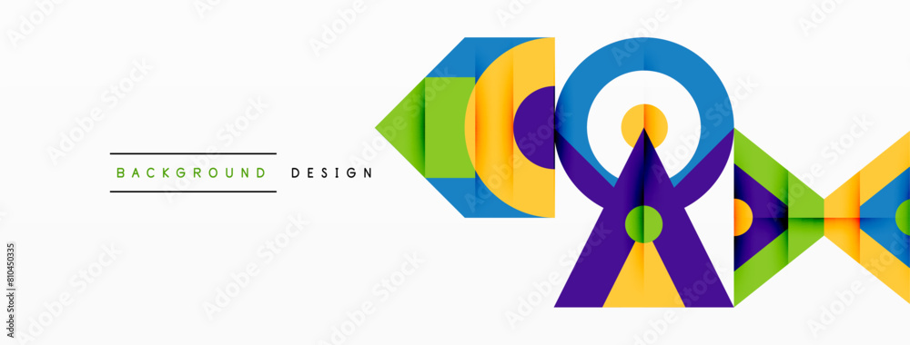 Poster a symmetrical and colorful logo design featuring a ferris wheel pattern with electric blue, magenta,