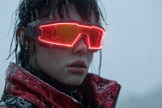 Warrior's Lofi Biopunk Portrait: Mysterious & Futuristic Masterpiece