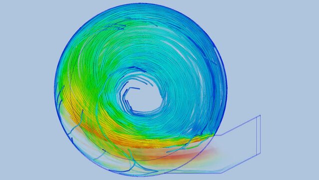 Silo top airflow simulation - CFD simulation Computational fluid dynamics